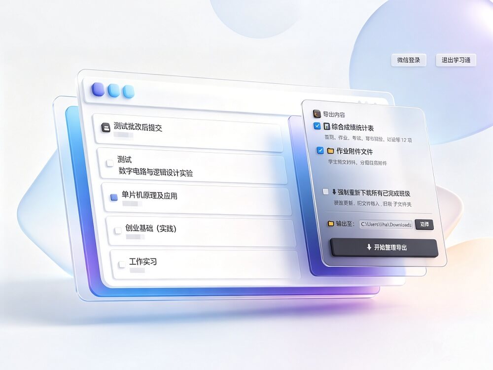 课程选择界面