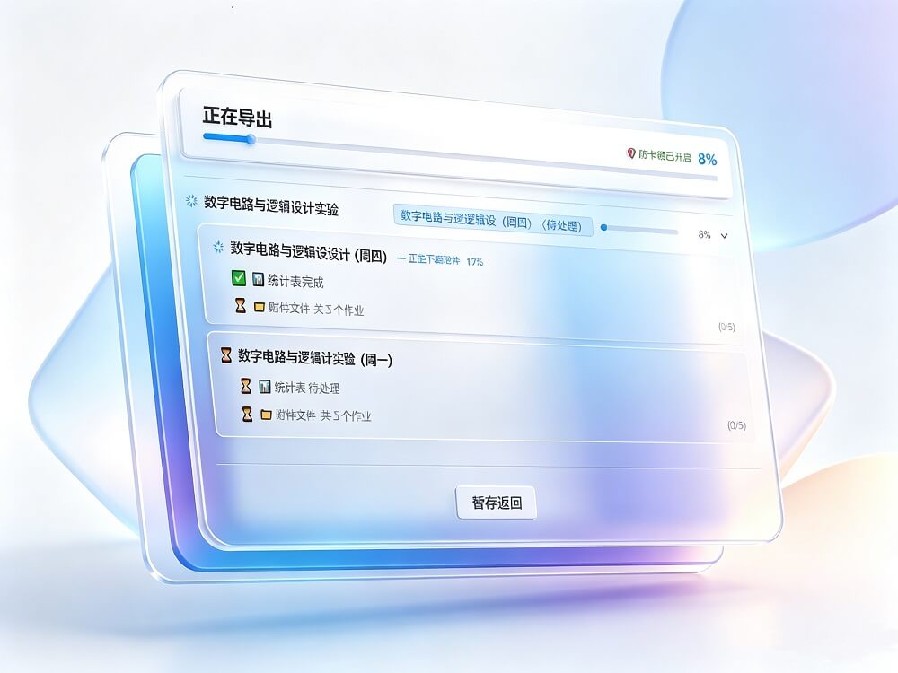 导出进度界面